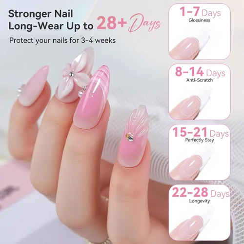 Vista 5 de Makartt Gel de uñas transparente de 1.7 fl oz para extensiones