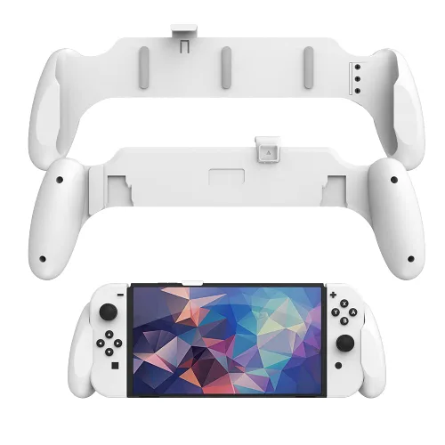 Vista 3 de JDDWIN Switch Switch OLED Dockable Hand Grip,comfort handheld for SwitchSwitch OLED with Specially Ergonomic Design(white)