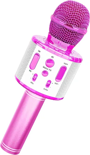Vista 7 de Move2Play, Micrófono de karaoke para niños, regalo de cumpleaños para niños, juguete para niñas de 3, 4, 5, 6 años en adelante, niños y niños Azul