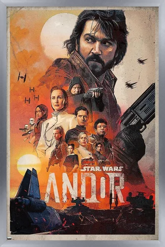 Vista 10 de Trends International Star Wars: Andor - Póster de pared de una hoja, 14.725 x 22.375 pulgadas, versión enmarcada de madera de granero Versión