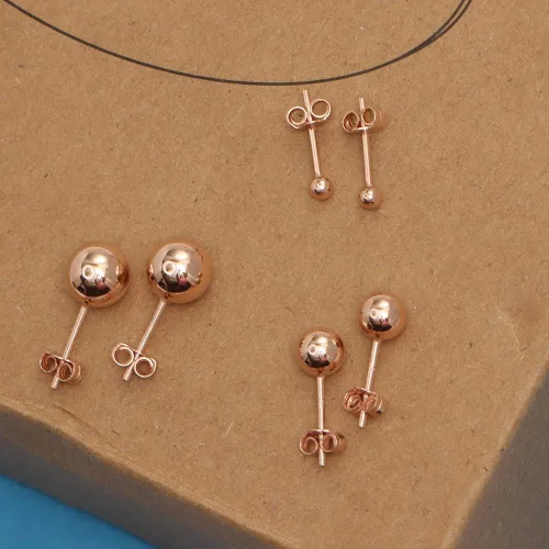 Vista 5 de Juego de 3 pares de aretes de plata de ley 925 ligeros para mujeres y adolescentes