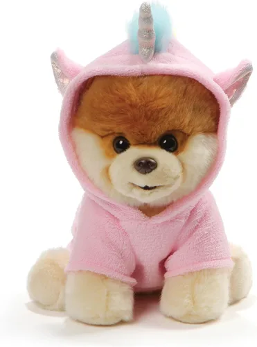 Vista 10 de GUND Boo, El perro más lindo del mundo con gorro parisino de peluche, muñeco de perro pomerania para edades de 1 año en adelante, 9 pulgadas