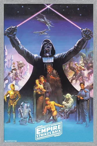 Vista 13 de Trends International Star Wars: The Empire Strikes Back 40th - Póster de pared de Darth Vader, 14.725 x 22.375 pulgadas, versión enmarcada de madera