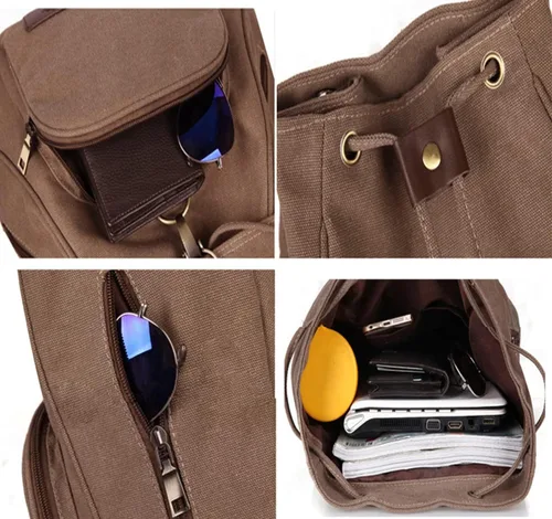 Vista 4 de go-done Mochila para mujer, Azul oscuro, Cordón, moda