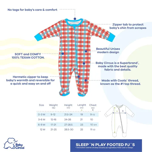 Vista 3 de BABYCIRCUS Conjunto de regalo unisex de ropa de bebé, 100% algodón, 3-6 meses, multicolor