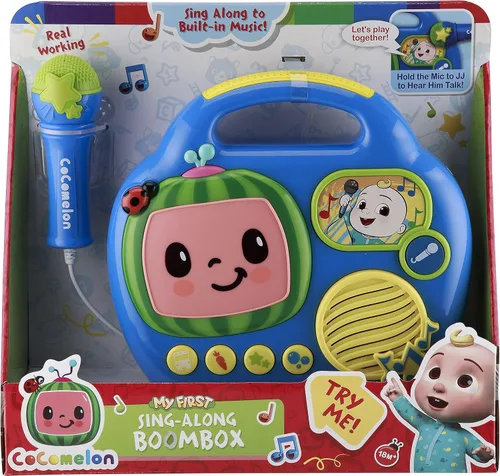Vista 3 de KIDdesigns Cocomelon My First Sing-Along - Boombox con micrófono integrado