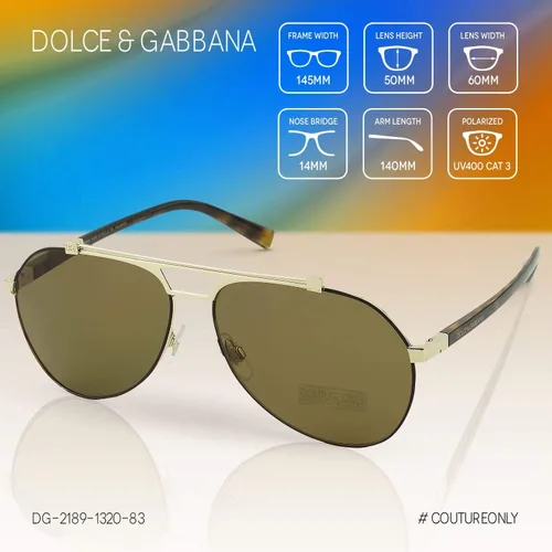 Vista 4 de Dolce&Gabbana DG2189 - Gafas de sol 132083-61 - Marco marrón matedorado pálido, polar DG2189-132083-61