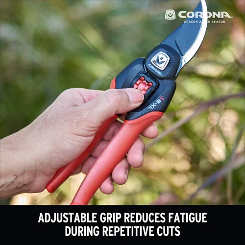 Vista 5 de Corona Clipper BP 4214D Flex Dial Bypass Podadora con agarre de gel cómodo, 3/4 pulgadas, rojo/negro