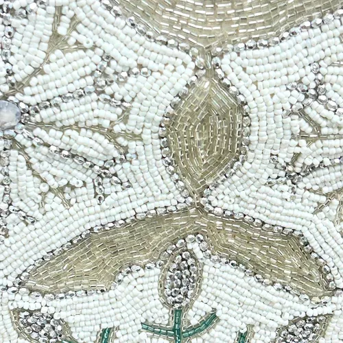 Vista 6 de Camino de mesa con cuentas de 36 pulgadas de diseño elegante infinito - Decoración de mesa para bodas, fiestas, días festivos, regalos y uso diario