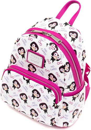 Vista 6 de Loungefly Mini mochila, Disney The Incredibles, Edna Mode"Sin capas!", Varios colores, Mini mochila