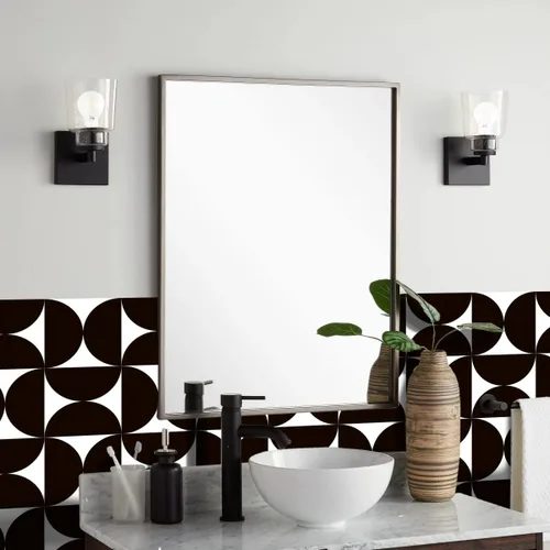 Vista 2 de 12 calcomanías mate para azulejos de pared, despegar y pegar, calcomanías de vinilo autoadhesivas para azulejos, adhesivo de PVC antideslizante