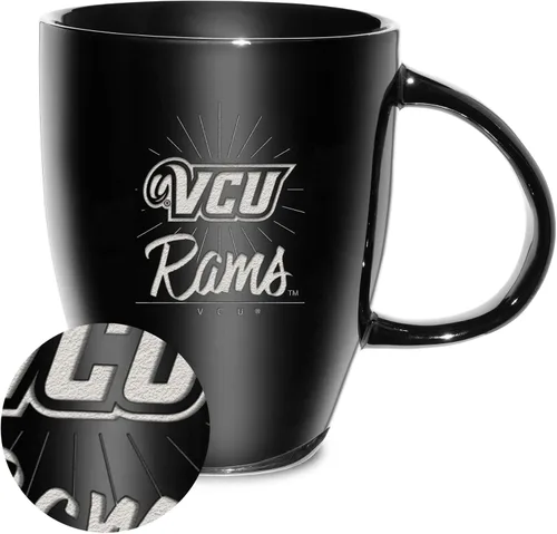 Vista 113 de Rico Industries - Taza de lustre cerámico con grabado láser de la NCAA de 18oz - Café-Té