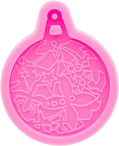 Vista 6 de Moldes de resina con forma de árboles de Navidad superbrillantes, molde de resina de silicona, molde colgante de decoración de Navidad