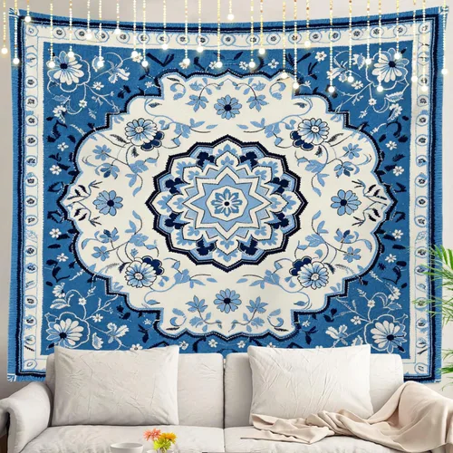 Vista 34 de Shrahala Circles Tapestry, Abstract Art With Various Circles Wall Hanging Hd Print Polyester Backdrop For Dorm Room Bedroom 30 X 40 In