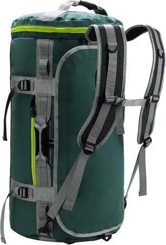 Vista 50 de MIER Mochila deportiva grande con compartimento para zapatos, resistente y resistente al agua, azul marino, 45L