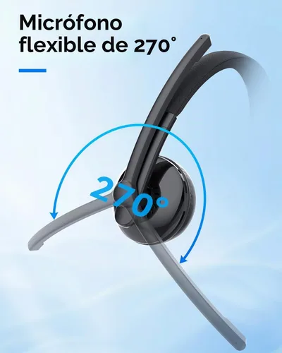 Vista 4 de EMEET Auriculares con cable HS50 con micrófono, auriculares de computadora con micrófono de cancelación de ruido, USB-A/USB-C, diseño ajustable