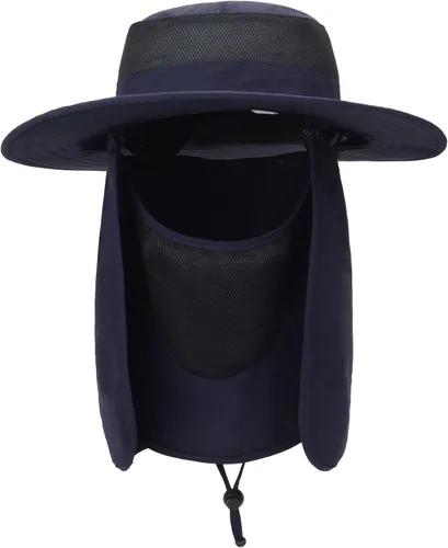 Vista 11 de Outdoor Sun Hat UPF 50 Protection Waterproof Fishing hat Face Cover Summer Neck Flap Hat