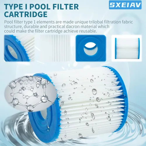 Vista 5 de Cartucho de filtro de piscina tipo I, cartucho de filtros de repuesto para 58093, para bomba de filtro RX330 de filtro de piscina, para bombas
