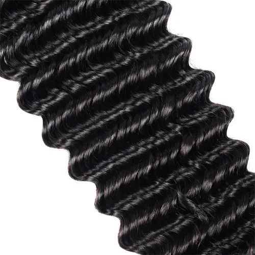Vista 6 de Cabello humano bohemio, cabello trenzado, 16 pulgadas, 3.53 onzas #1B