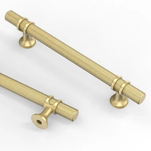 Vista 37 de Asidrama - Paquete de 10 manijas para gabinete de cocina de 3 pulgadas (76mm) de color negro mate y bronce champán, tiradores para gabinete