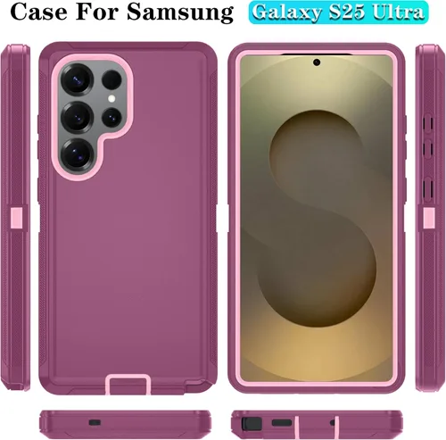 Vista 51 de ONOLA Funda compatible con Samsung Galaxy S24 Ultra con protector de pantalla HD, resistente a los golpes y a las caídas, funda de 3 capas
