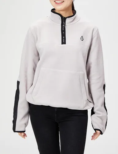 Vista 4 de Volcom Sudadera de snowboard de forro polar con cremallera de 14 para mujer