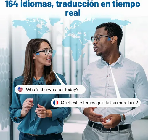 Vista 8 de Gafas inteligentes AI, gafas de traducción con GPT de chat y 164 idiomas
