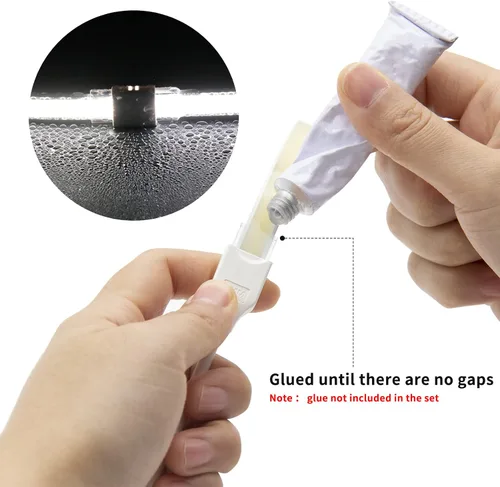 Vista 6 de PAUTIX Conectores para tira de luz LED COB impermeable IP68, kit de conectores de extensión LED, 4 conectores de combinación transparentes sin