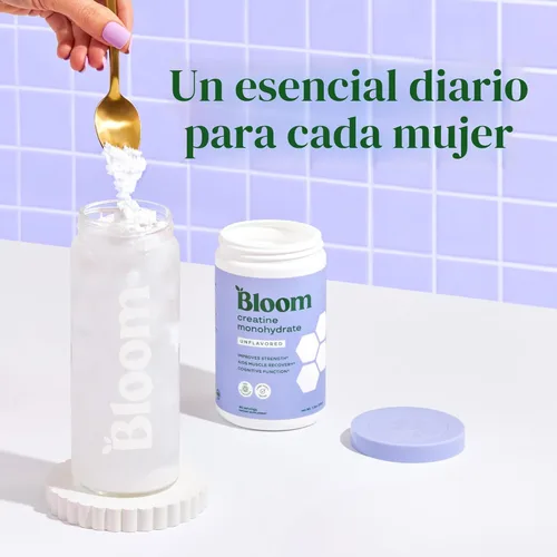 Vista 5 de Bloom Nutrition Monohidrato de creatina en polvo, 0.18 oz de creatina micronizada por porción, apoya la recuperación muscular, fuerza, resistencia