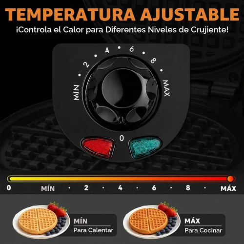 Vista 2 de Baker's Friend 7-Inch Classic Waffle Maker, Ceramic, Browning Control, 900W