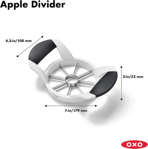 Vista 3 de OXO Good Grips - Cortador de manzana, descorazonador y divisor Cushioned, non-slip handles absorb pressure while prepping fruit into uniform