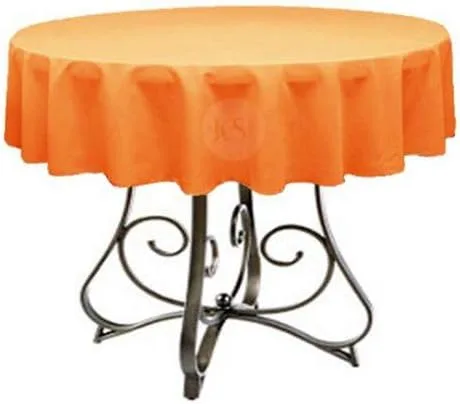 Vista 21 de Mantel redondo de poliéster de 72 pulgadas, disponible en más de 45 colores, ideal para restaurantes y superposiciones versátiles de eventos, elige