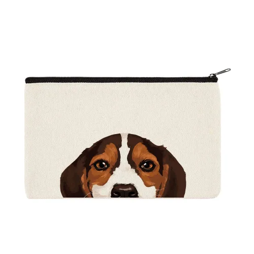 Vista 21 de WIRESTER Bolsa de maquillaje de lona con cremallera, bolsa de cosméticos, estuche organizador para mujeres y niñas, bolsa de cosméticos de viaje