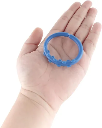 Vista 4 de 24 piezas de juguete para masticar pájaro loro plástico gran enlace DIY jaula accesorios
