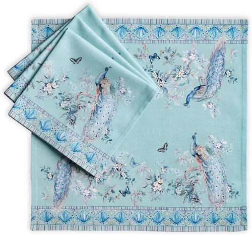 Vista 127 de Maison d' Hermine Juego de 4 servilletas de tela 100% algodón, suaves y duraderas, servilletas cuadradas reutilizables para uso diario, lavables