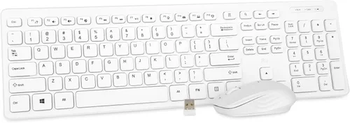 Vista 11 de Combo de teclado y mouse inalámbricos: teclado estándar Rii para PC de oficina y ratones inalámbricos ópticos (negro)