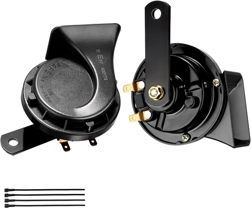 Vista 12 de Bocina de coche 4 unidades de 12 V impermeable bocina automática utilizada para camiones trenes, kit de bocinas de caracol eléctrico universal