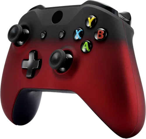 Vista 6 de eXtremeRate Piezas de repuesto de placa frontal de carcasa frontal de tacto suave con panel de rieles laterales para controlador Xbox One X y One S