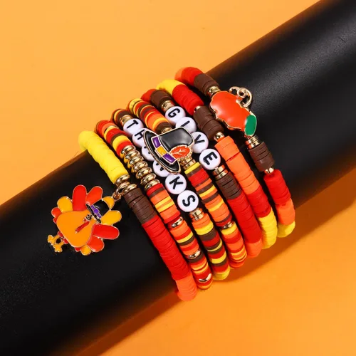 Vista 20 de Surfer Heishi - Pulseras apilables para mujer, apilables, de vinilo arcoíris, disco de arcilla, pulseras elásticas para la amistad, joyería bohemia