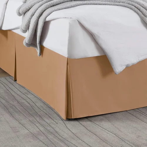 Vista 27 de Nestl Falda de cama individual blanca – Falda de cama de tamaño individual de 14 pulgadas de caída – Faldas de cama de microfibra cepillada – Falda