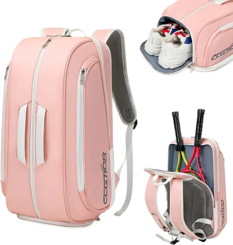 Vista 11 de Tennis Racket Bag Pickleball Padel Backpack With Shoe Compartment, Laptop Sleeve,Fence Hook,Ball Sleeve