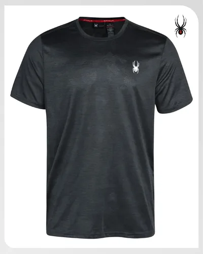 Vista 5 de Spyder Camiseta deportiva para hombre - Camiseta deportiva de rendimiento activo - Camisa de manga corta Dry Fit (S-XL)