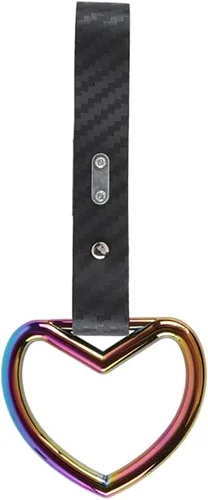 Vista 9 de Q1-TECH, JDM Tsurikawa - Anillo japonés para metro, tren, autobús, mango de coche, lindo mango en forma de corazón, correa de mano, anillos
