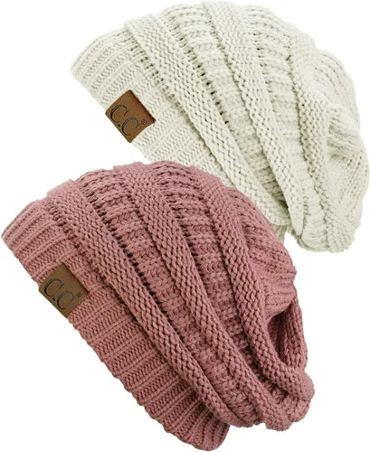 Vista 38 de Gorro a la moda de tejido suave abultado, cálido y elástico de C.C