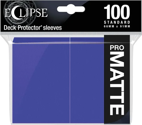 Vista 7 de Ultra Pro E-15616 Eclipse Standard Matte Sleeves 100 Pack-Apple Red Standard size matte card sleeves with opaque backing, anti-glare finish