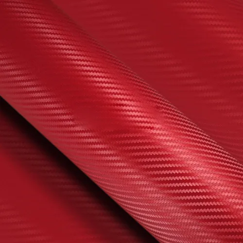Vista 9 de Adhesivo en 3D de fibra de carbono de vinilo para envolver el coche, hoja adhesiva de vinilo para envolver el coche, rojo, 127 x 30 cm 50" x 11.8