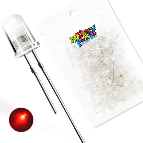 Vista 9 de Novelty Place 100 luces LED blancas de diodo de 0.197 pulgadas – Bombillas LED de diodo emisor de luz DC 3 V 20 mA – Kit de iluminación de Blanco