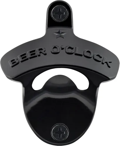 Vista 11 de Abridor de botellas de latón montado en la pared Abridor de tapa de cerveza de bronce antiguo inoxidable CERVEZA O'CLOCK Montable