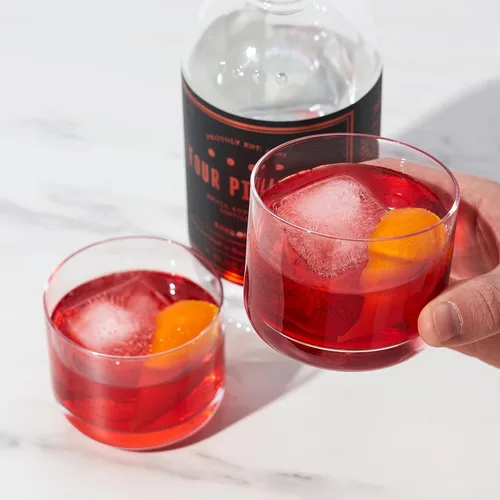 Vista 4 de Viski Raye Crystal Negroni - Vasos de cóctel Lowball de alta calidad, vasos de 8 onzas, juego de 2