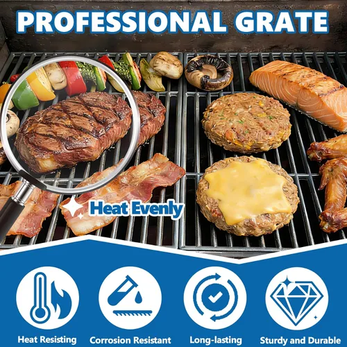 Vista 8 de SafBbcue 1624 Rejillas de cocina para parrilla Chargriller 1624 Smokin' Champ de carbón, Traeger TFB78GLE, TFB78GZE, Pro780 Pit Boss serie 1000